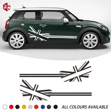 *#Best Price 2 Pcs Union Jack Flag Style Car Door Side Stripes Sticker Body Decal For MINI Cooper S F56 2014-present One JCW Accessories *#Best Price 2 Pcs Union Jack Flag Style Car Door Side Stripes Sticker Body Decal For MINI Cooper S F56 2014-present One JCW Accessories