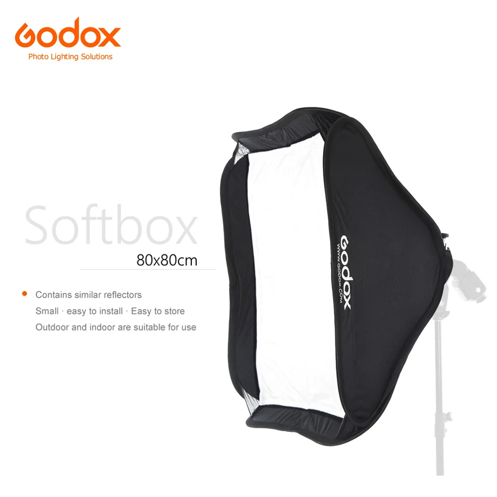 Софтбокс Godox 80x80 см рассеиватель Отражатель для вспышки Speedlite светильник ная фотостудия камера вспышка подходит для Bowens Elinchrom|Софтбоксы| | АлиЭкспресс