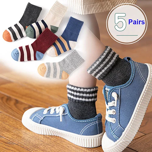 Stripes 7049 Hylidge/детские носки весенне-зимние носки детские носки до щиколотки для детей 1-12 лет короткие носки в Корейском стиле носки для маленького мальчика/девочки - Цвет: Stripes 7049