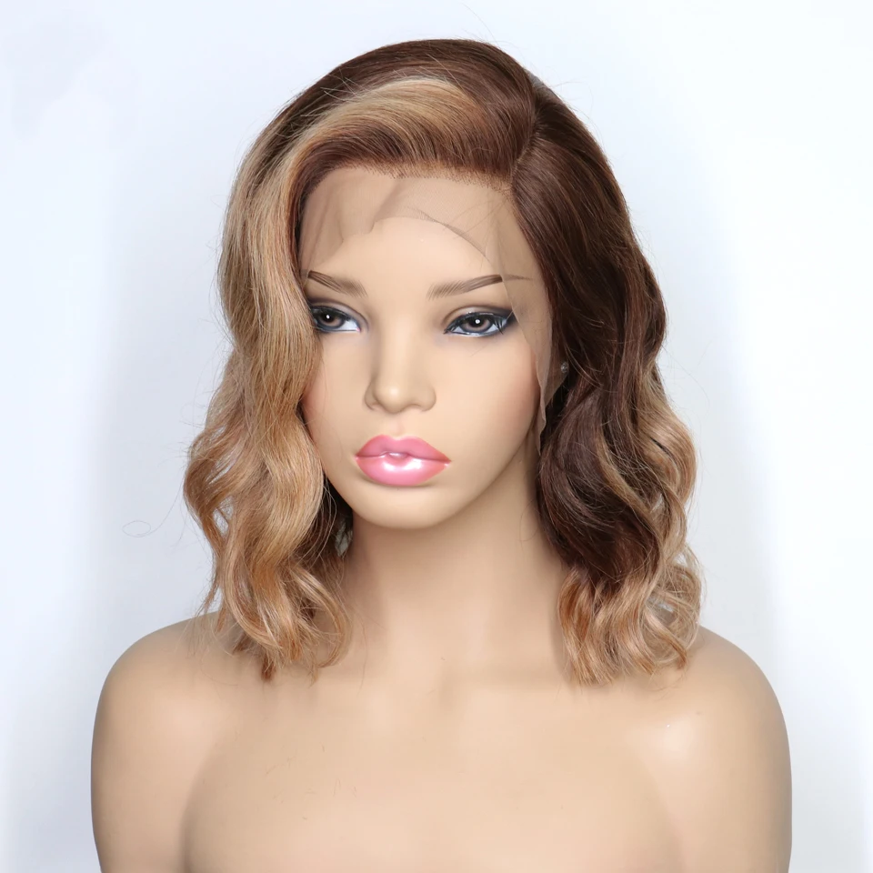 

Wholesale wigs 100% human hair front wig ombre color brazilian hair