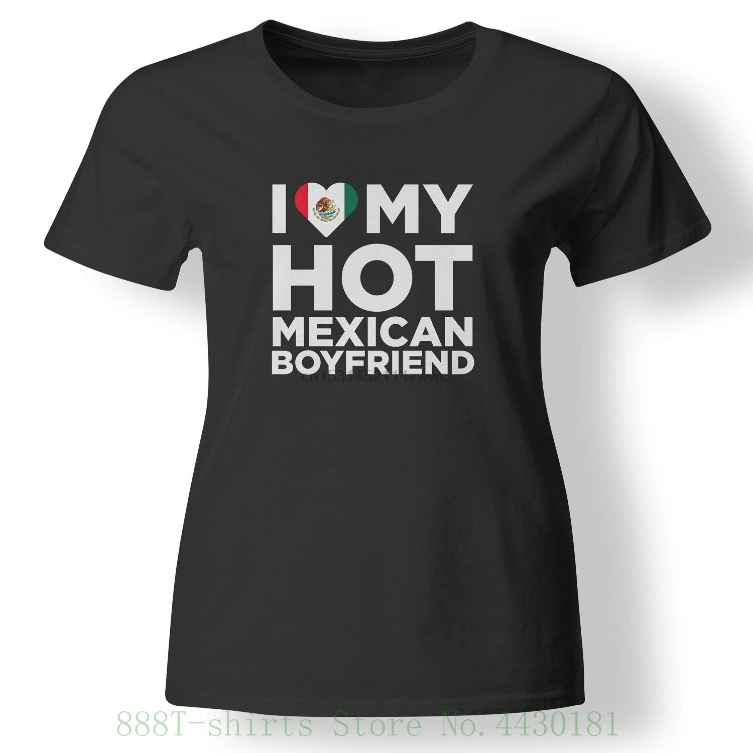 Женская футболка I Love My Hot Мексики милый мексиканский парень родные отношения