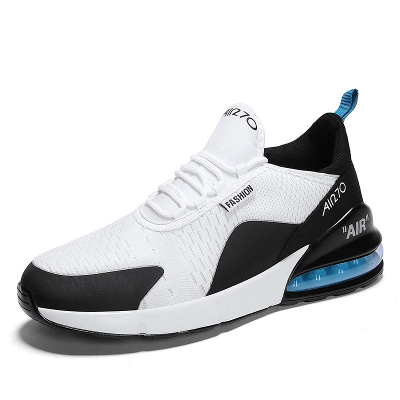 QGK Мужская обувь для бега дышащая женская обувь кроссовки для тренировок zapatillas hombre Deportiva дешевая спортивная обувь на подушке - Цвет: White Blue