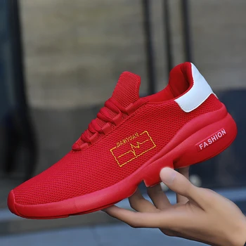 

Fashion Men Casual Shoes 2020 New Outdoor Breathable Mesh Light Weight Personality Comfortable Sneakers Men Shoes Large Size 11