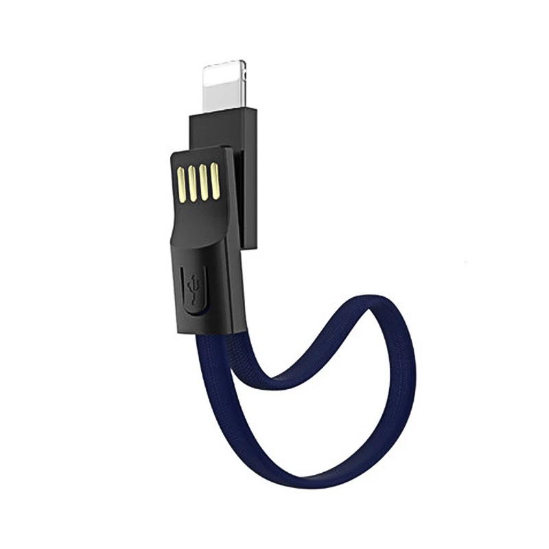 NOHON Портативный USB кабель для iPhone Micro type C брелок Быстрая зарядка USB кабель для huawei samsung sony кабели для мобильных телефонов - Цвет: Blue For iPhone