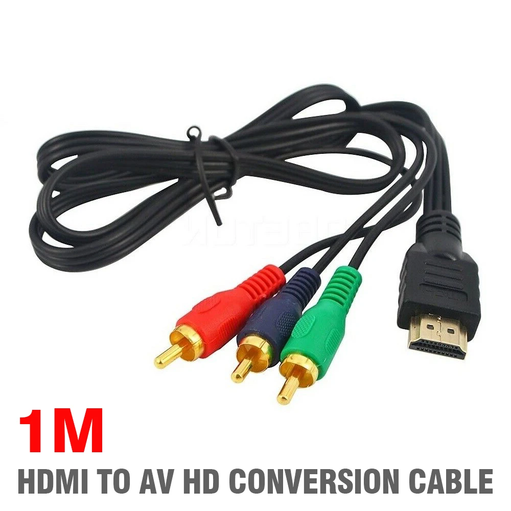 3 RCA AV патч корд адаптер для HD TV VGA HDMI к кабель Видео Аудио компонент