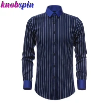 Классическая рубашка в полоску с длинными рукавами для мужчин, новинка, брендовая тонкая рубашка, высокое качество, деловые мужские рубашки, футболки в повседневном стиле