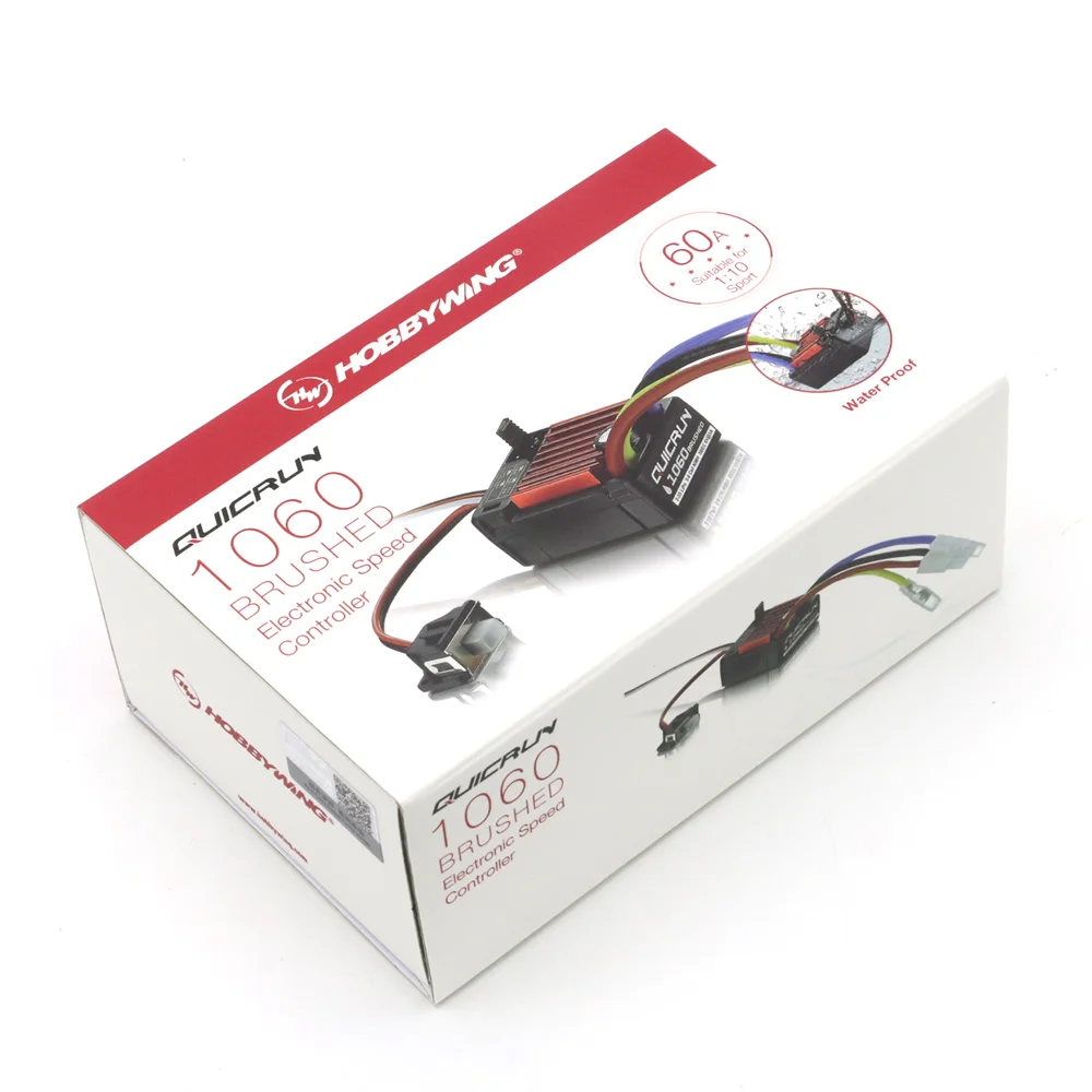 Электронный регулятор скорости HobbyWing quirun Brushed 1060 60A ESC с переключателем режима BEC