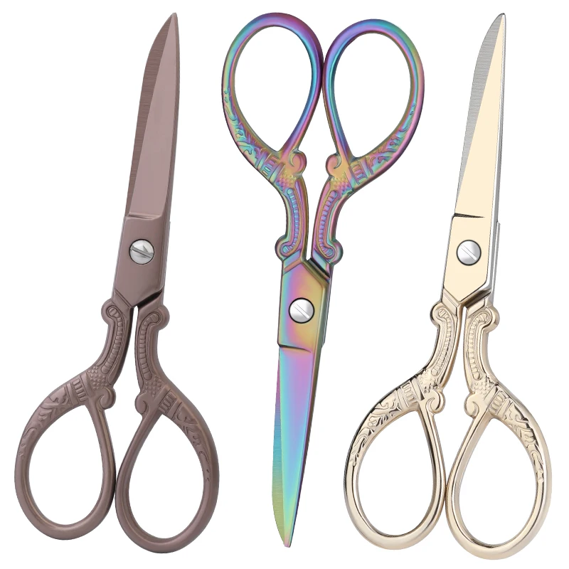 

LMDZ 1 Pcs of 13cm Durable Stainless Steel Retro Embroidery Sewing Scissors Tool Gold/Color/Brown Phoenix Scissors Cutters Tools