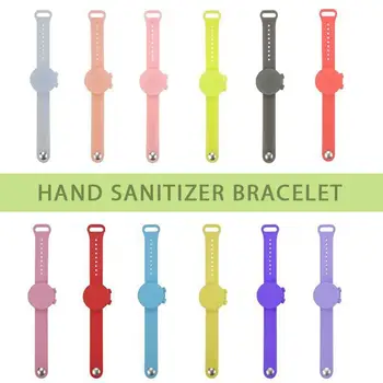 

1Pcs Silicone Hand Wash Sanitizer Bracelet Press Type No Wash Handsanitizer Disinfectant Bracelet Wash Cleaner Strap With Bottle