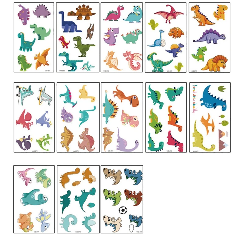 

Dinosaur Tattoo Sticker Waterproof Temporary Tattoo Sticker Full Arm Old School Tatoo Stickers Flash Fake Tattoos for Men Women
