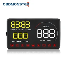 

A9 Car HUD Head Up Display Car OBDII EUOBD Windshield Projector HUD Shift Reminder Water Temp RPM fuel consumption speed alarm