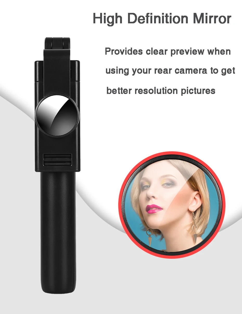 Складной Bluetooth мопонопод с зеркалом Handsfree держатель для телефона селфи со штативом держатель дистанционного управления