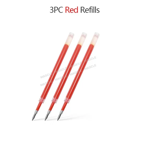 Xiaomi mi ручка KACO mi DOT гелевая ручка простая одноцветная 0,5 мм офисная Студенческая Ручка гелевая черные чернила для ручки школьные офисные принадлежности - Цвет: 3 PCS Red Refill