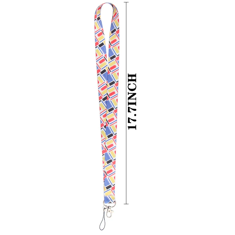 PC300 PaintingLanyards держатель удостоверения личности Брелок ID карта Пропуск Тренажерный зал Мобильная лента-держатель для бейджей ключ держатель