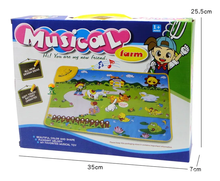Happy Music Carpets Tapping Game Carpet Children Toys Farm Music Carpet 3-6Year old electronic machine toy