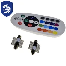 Стиль красочные лампа для чтения с сигналами красного, зеленого и синего цвета с пультом дистанционного Управление обоюдоострой 6 мощностью 31/36/39/41 мм отсек света внутреннее освещение