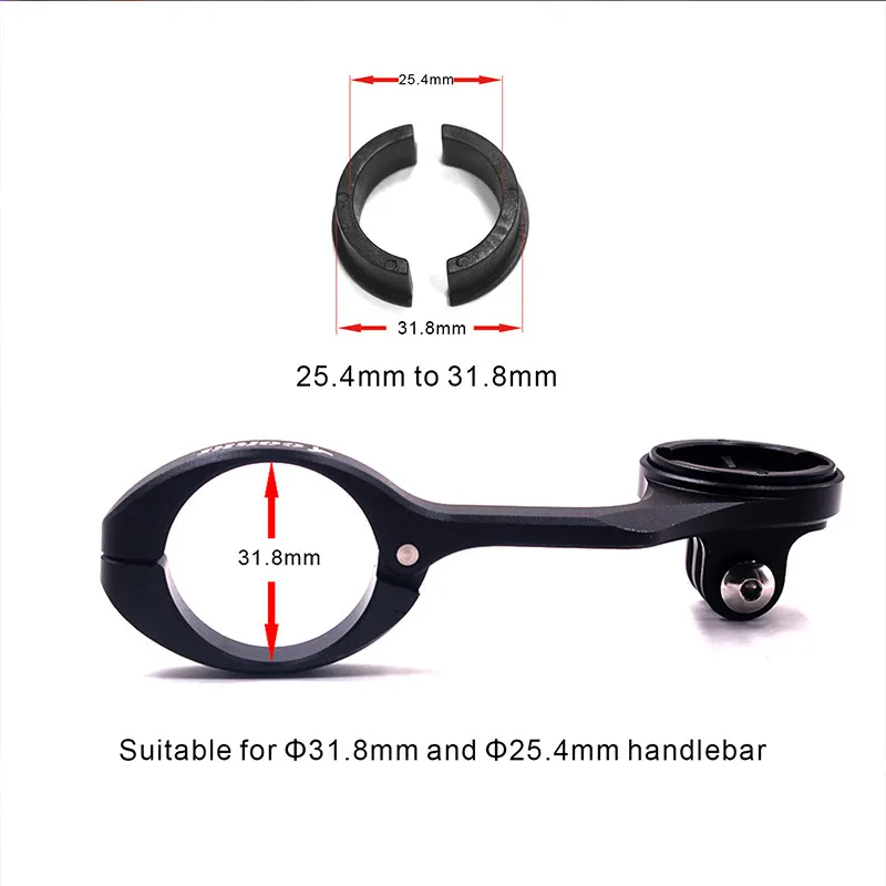 Supporto Per Computer Da Bici Nikou - Estensione In Lega Di Alluminio Per Contachilometri, Colore Nero