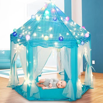 

Princess Children's Tent Teepee Girls Toys Campaign House Children's Home Kids Little House Tent Baby Cabana Play Game Teepee