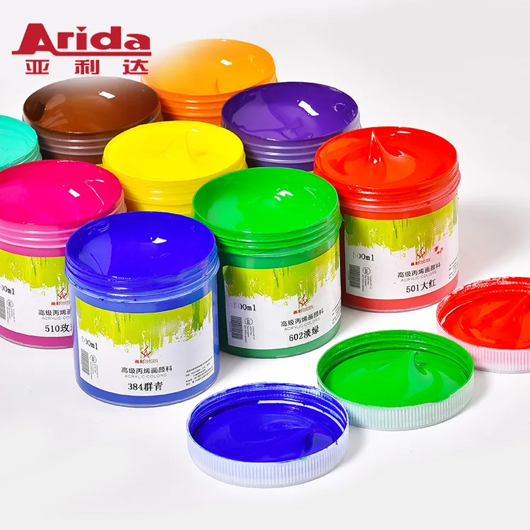 500ml Acrylic Paint DIY Painting Pigment Textile Paint for Artists Ceramic Stone Wall Craft Paints Color Pigments