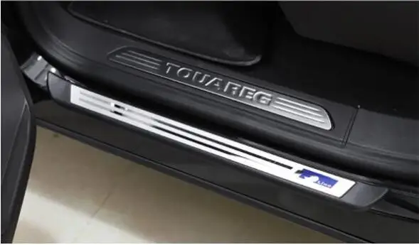 Применим к 11-18 для Touareg порог для Volkswagen Touareg Добро пожаловать педали внутренняя отделка специальные аксессуары