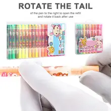 Вращающийся масляная пастель набор 18/24/36 Цвет граффити мелки моющийся Набор для рисования для Для детей