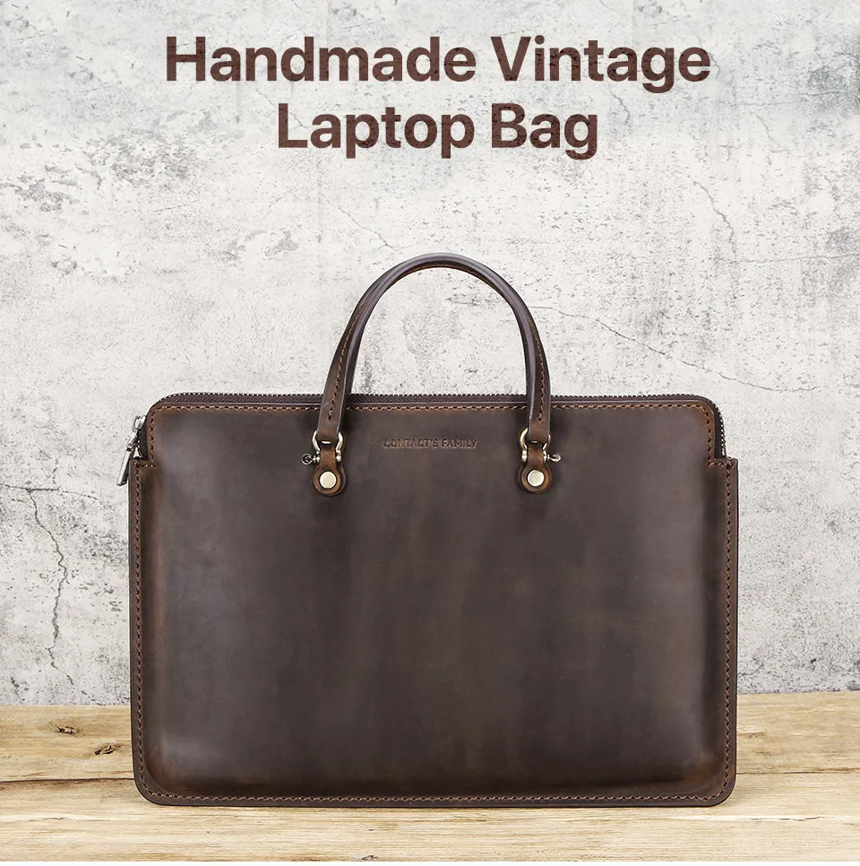 Vintage Leather Laptop bag For Macbook Pro 15