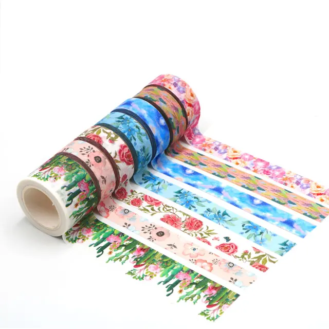 8pcs Art brush masking tape set Color crayon pencil drawing washi tapes  stickers decoration scrapbooking DIY Stationery A6155 - AliExpress