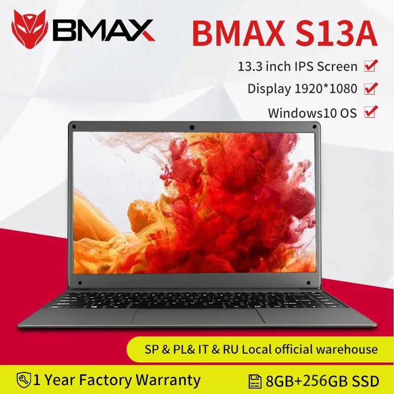 Más BMAX S13A 13,3 Celeron N3350 1920x1080 IPS portátil 8GB RAM 256GB ROM portátiles Windows 10 Computer13P