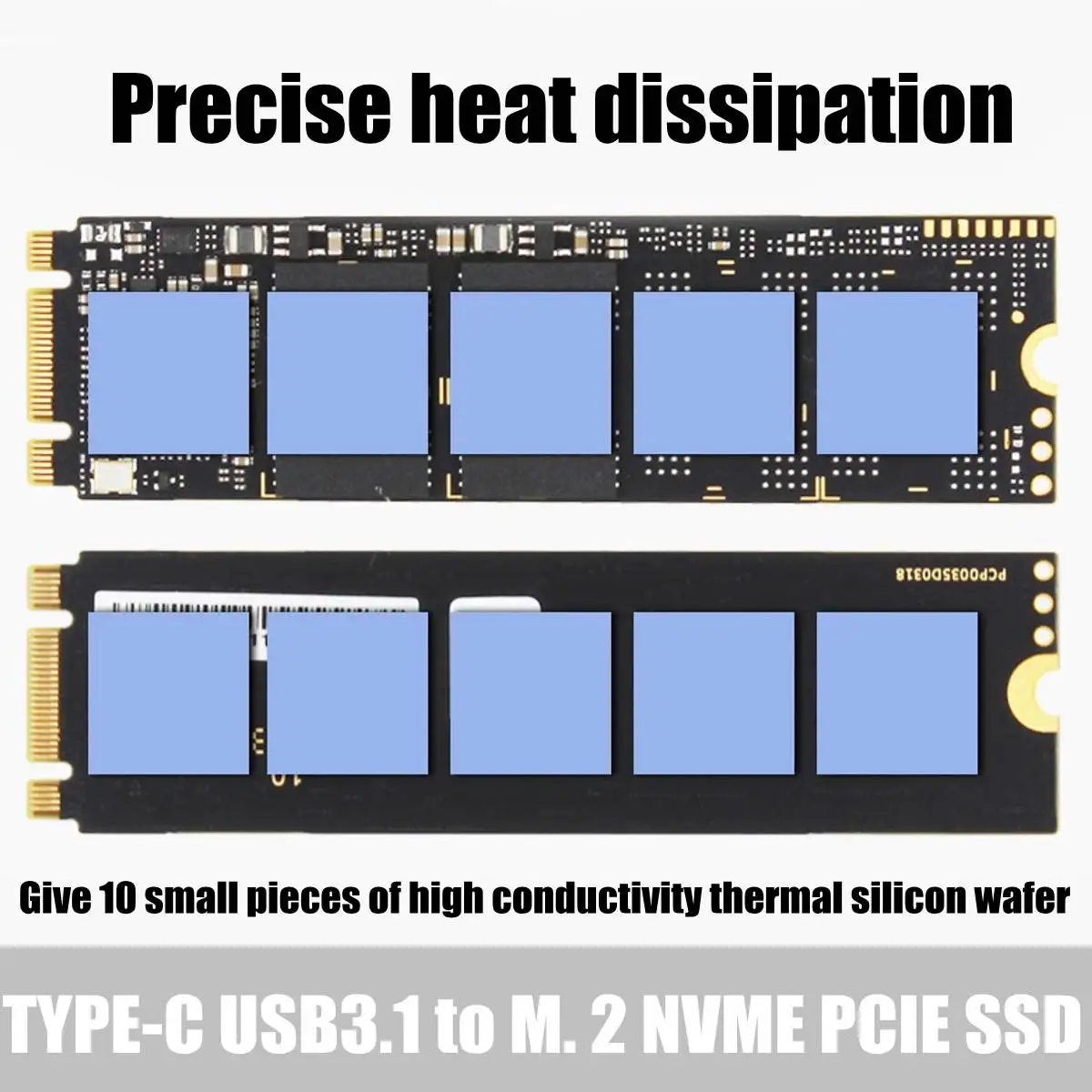 JEYI i9 NVME алюминиевый USB3.1 type-C к M.2 PCIE SSD ard Disk Box Корпус 10 Гбит/с