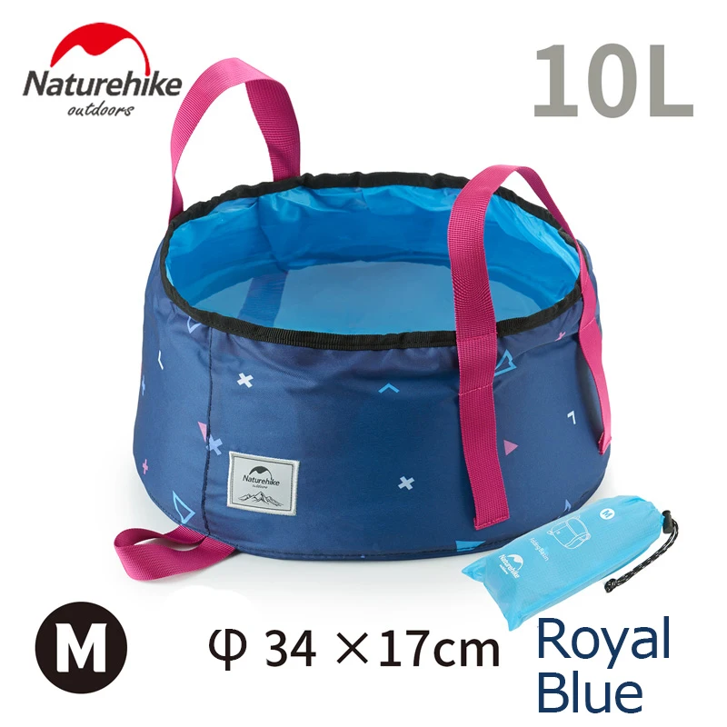 10L Royal Blue NatureHike NH18L010-P складной умывальник ведро умывальник Кемпинг воды горшок мешок контейнер для автомобиля Рыбалка - Цвет: 10L Royal Blue