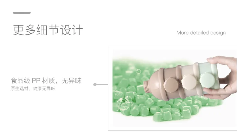 Детские съемные коробки для хранения сухого молока, Детские коробки для еды с тремя сетками, Детские Портативные контейнеры для молока