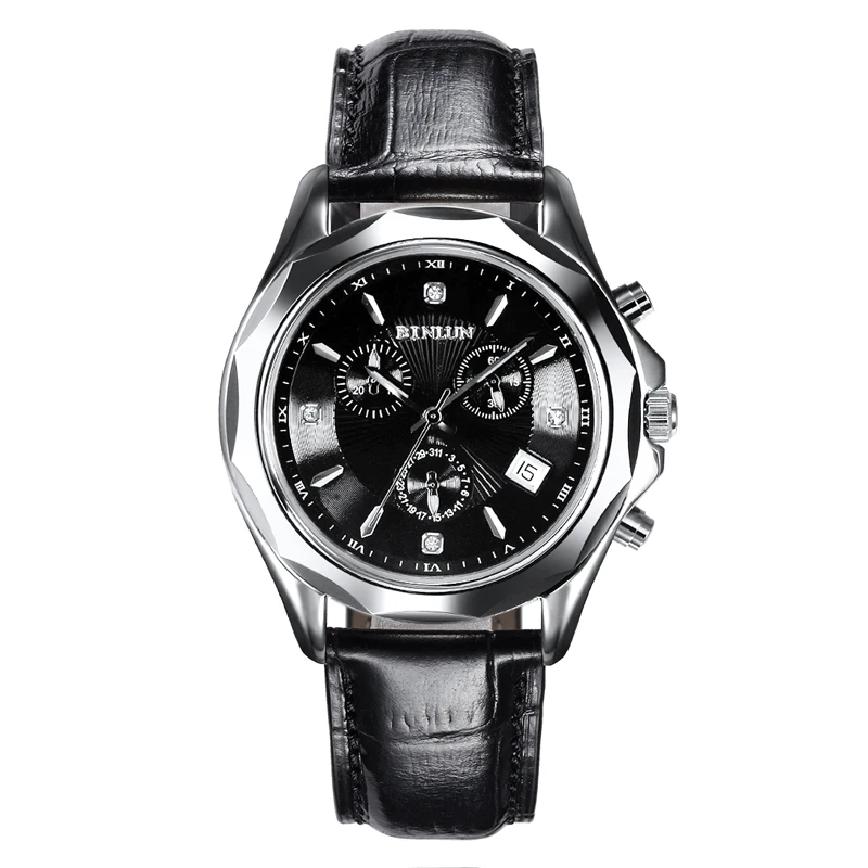 BINLUN мужские часы Rolexing часы Daytona часы хронограф для женщин спортивные часы светящиеся кварцевые часы мужские часы распродажа часы женские ремешок для часов часы наручные часы механические - Цвет: L Style leather band