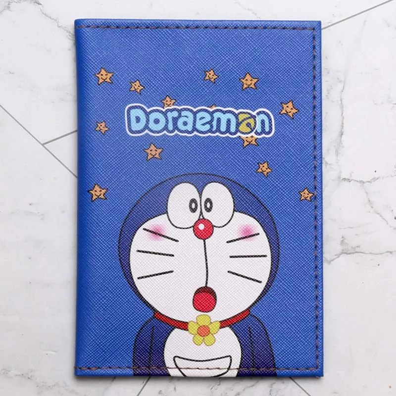 Аксессуары для путешествий с героями мультфильмов Doraeman для женщин и мужчин, держатель для паспорта из искусственной кожи, чехол для паспорта, держатель для карт, 14 см* 9,6 см