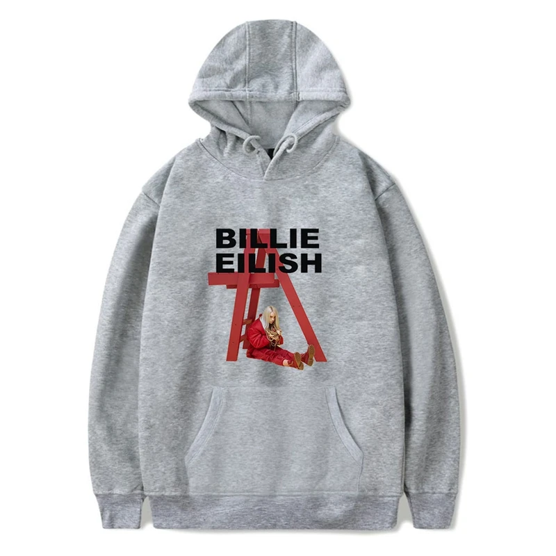 Billie Eilish 9 Зимняя негабаритная толстовка с капюшоном, пуловер, толстовка Billie Eilish, Женская Толстовка Poleron Mujer,, Ulzzang, длинный рукав, с капюшоном, уличная одежда - Цвет: Billie Eilish 9