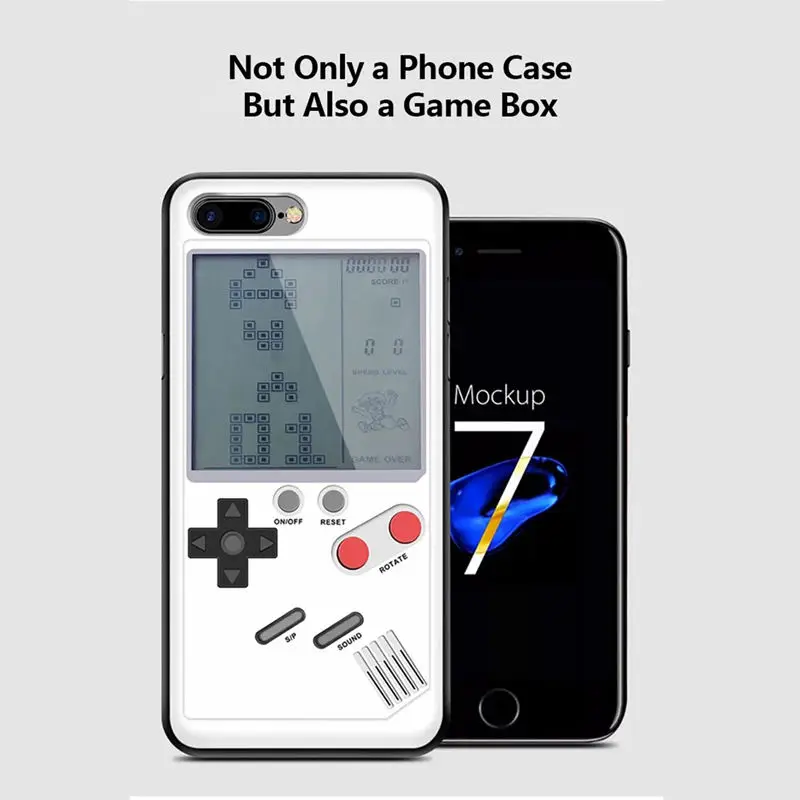 Чехол для телефона Play Gameboy Tetris из ТПУ в стиле ретро с настоящей игровой приставкой
