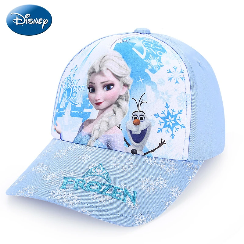 blue Disney Frozen 2 шляпа Принцесса Анна шапка Эльзы для маленьких детей шапки уличная одежда хлопок Регулируемая дышащая шапочка для маленьких девочек - Цвет: blue