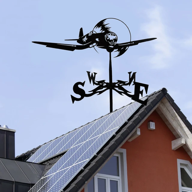 Tetők Retro Kerti Időjárás Lapát Vasúti Lapáttető Tetőkészlet Weathervane Parasztház Kupolák Dekorációhoz Kültéri Tető Dekoráció - Image 4