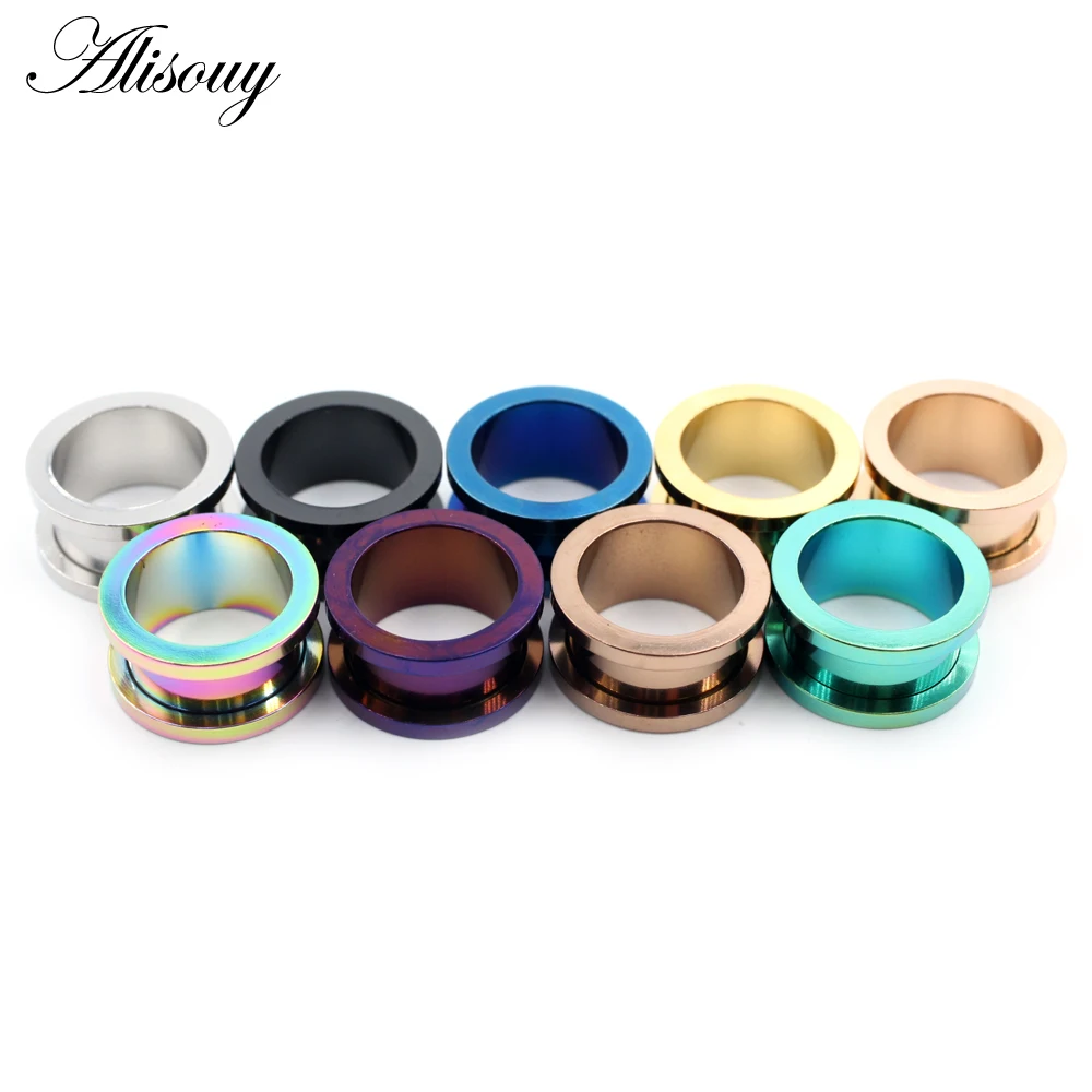 Vibrant Anodized Stainless Steel Ear Tunnel Expanders - Set of 2
