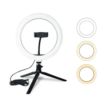 

10 Inch LED Ring Light Lamp Selfie Camera Phone Studio Tripod Stand Video Dimmable Adjustable Angle GDeals
