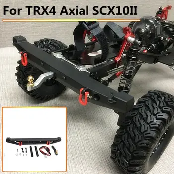 

1PCS RC Metal Rear Bumper W/ LEDS Hitch Shackles For TRX4 Axial SCX10II 90046