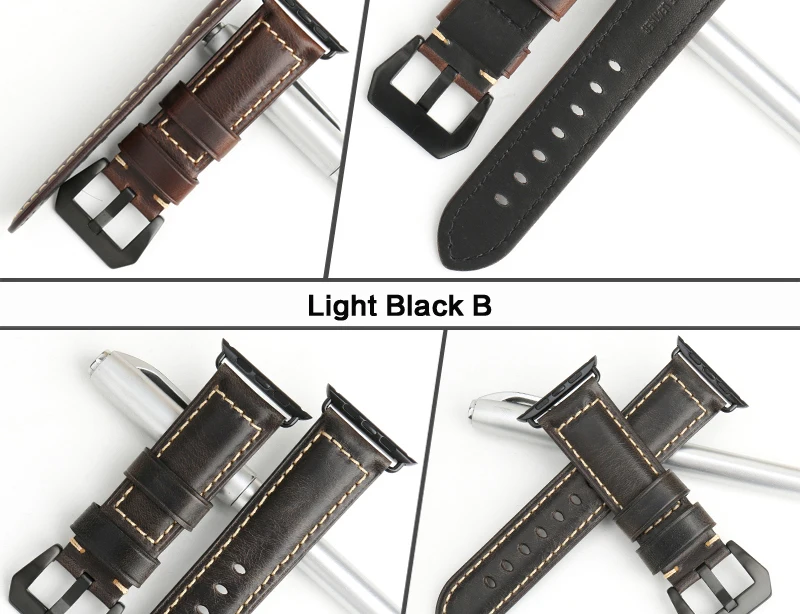 Maikes pulseira de relógio, de couro genuíno,