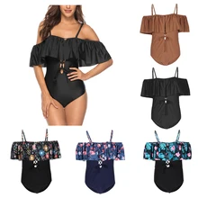 Женские цельный купальный костюм бикини Монокини ванный комплект с хлопковой подкладкой Беспроводной быстросохнущая