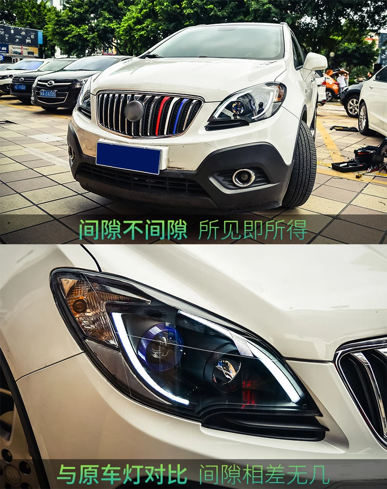 AKD автомобильный Стайлинг для Opel Mokka фары 2013- Mokka светодиодный светодиодные дневные ходовые огни на передних фарах HID фара Биксеноновые аксессуары