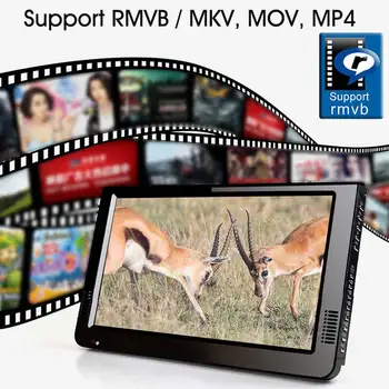

10.2 Inch Audio Digital ATSC Monitor Universal 12V USB HDMI Caravan Kitchen DVB T2 TFT LCD Portable Built In Battery Car HD TV