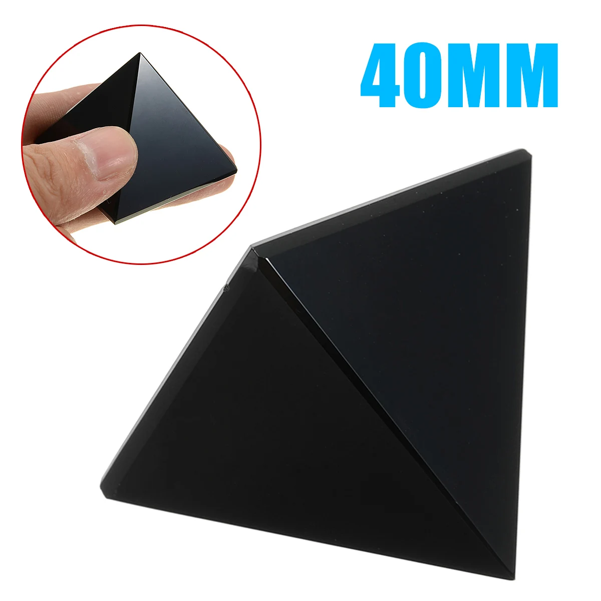 1pc Black Obsidian Pyramid Natural Reiki Energy Crystal Protective Healing Stones Crafts For Home Dector | Дом и сад