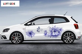 

LEFT SIDE Creative Personality Beautiful Pattern Body Pull Flower Modified Chinese Style Transparent Waterproof Car Stickers