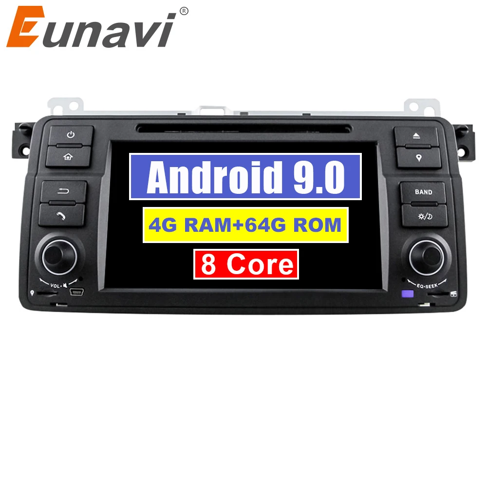 Eunavi 1 Din Android 9 Автомобильный мультимедийный для BMW E46 M3 318/320/325/330/335 Rover 75 1998-2006 DVD Радио gps навигации DSP WI-FI