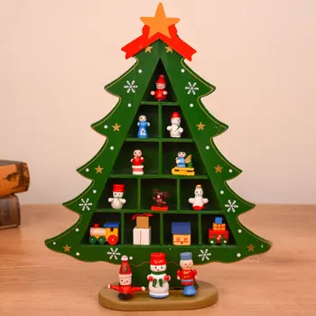 

Wooden Christmas Tree Crafts Holiday Party Decorative Three-dimensional Xmas Tree for Home Table Scene Layout Props