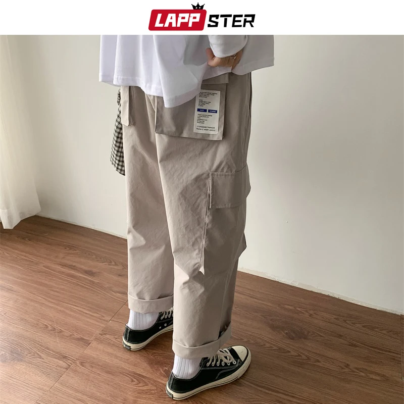 LAPPSTER Harajuku уличные брюки карго мужские шаровары мужские Харадзюку Джоггеры мужские корейские хип-хоп свободные повседневные спортивные штаны