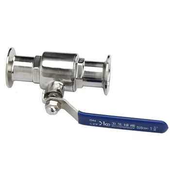 

2-1/2" 63mm 304 Stainless Steel Sanitary Ball Valve Tri Clamp Ferrule Type For Homebrew Diary Product